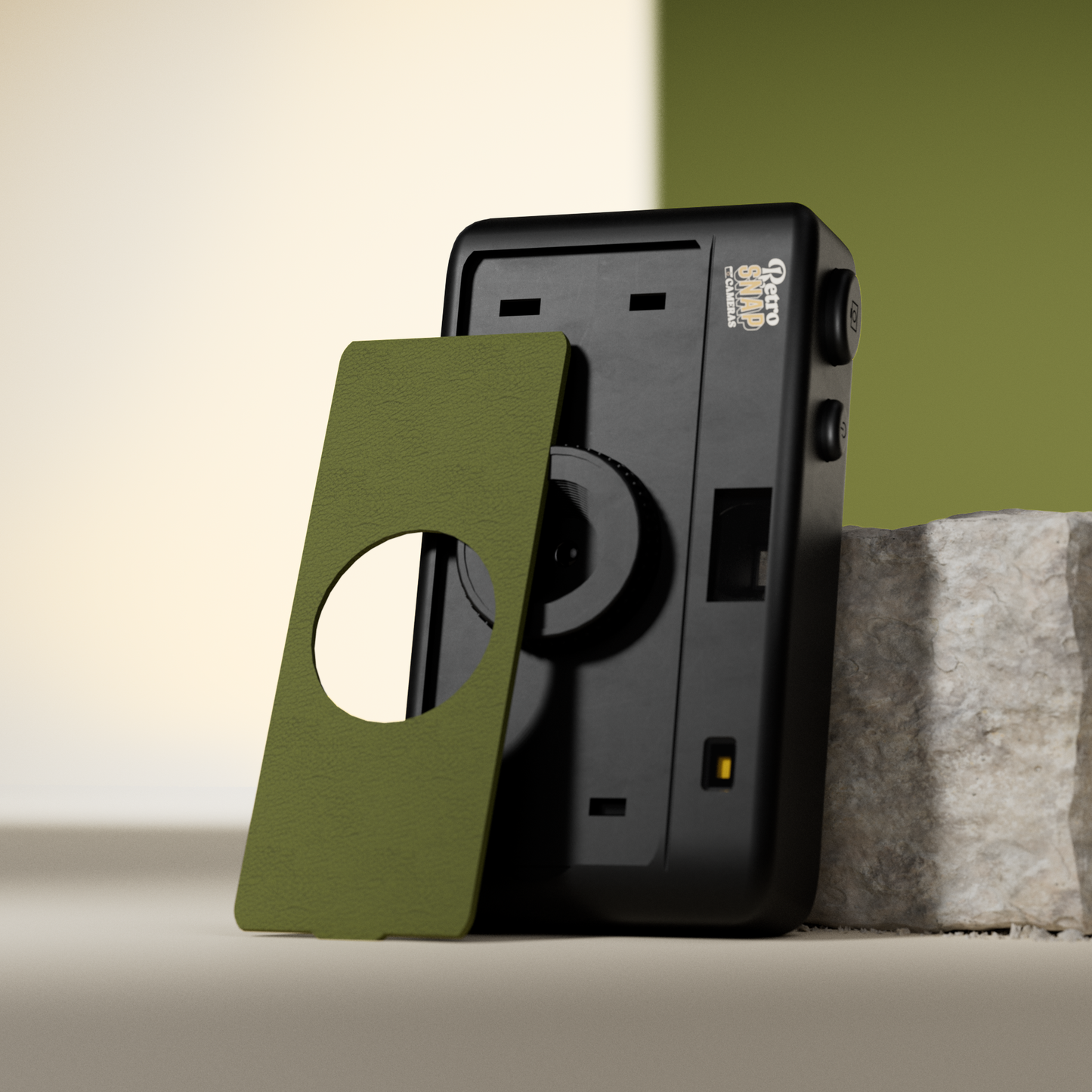 Retro Snap Interchangeable SnapFace - Olive